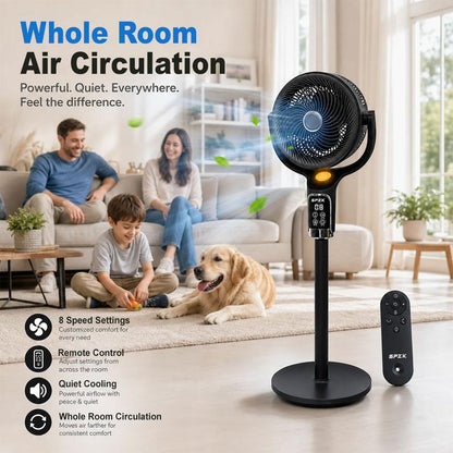 Air Circulator Fan, 8 Speeds Adjustable