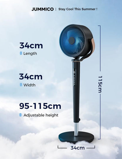 Ultra Quiet Standing Fan with 3D Air Circulation 16 Speeds