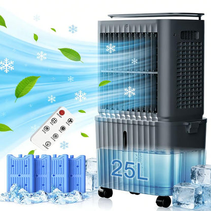 Large Ultra Quiet Portable Tank Air Cooler with 4 Ice Packs